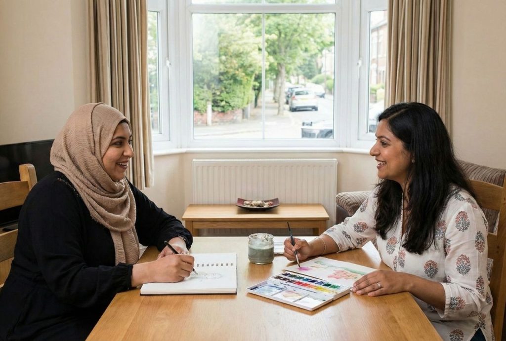 Anxiety Treatment Sugar Land encourages creative therapy through drawing and painting in a calm, supportive setting